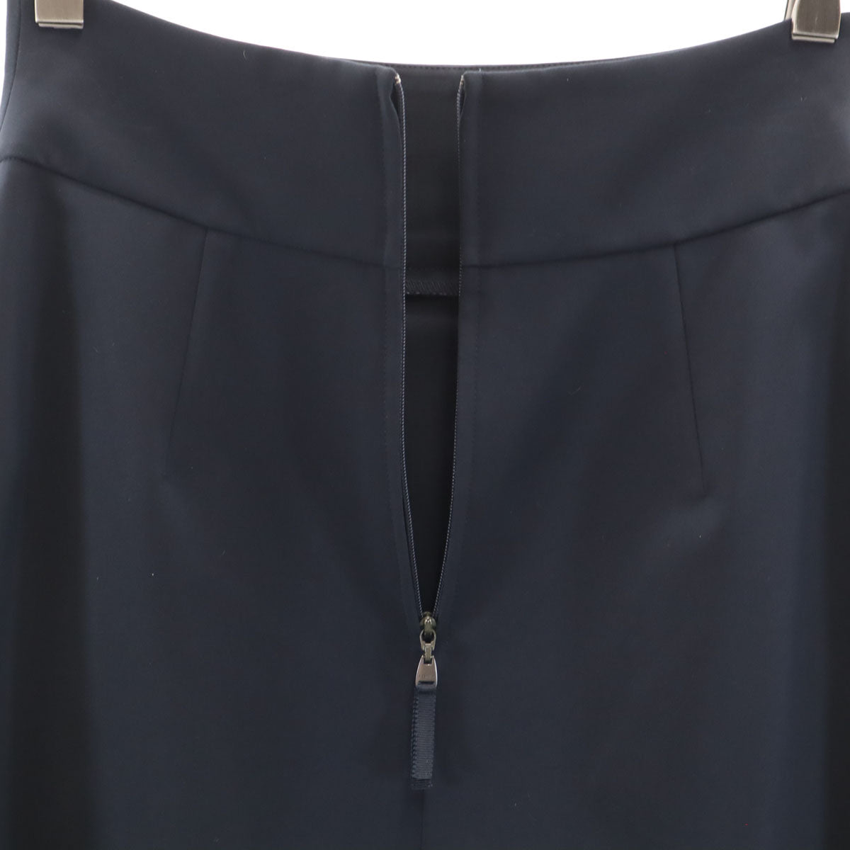 FOXEY NEW YORK フォクシーニューヨーク 日本製 ミディ丈 ラップスカート 40 濃紺 レディース