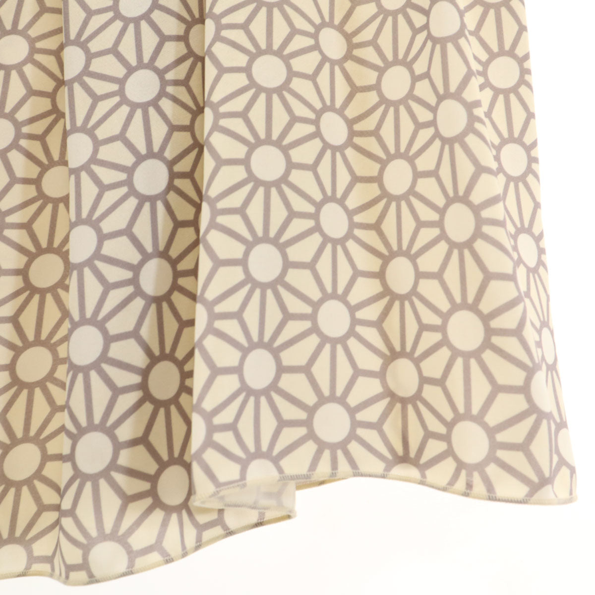 JIL SANDER NAVY ジルサンダーネイビー イタリア製 シルク 総柄 ミディ丈 ラップスカート 36 ベージュ レディース