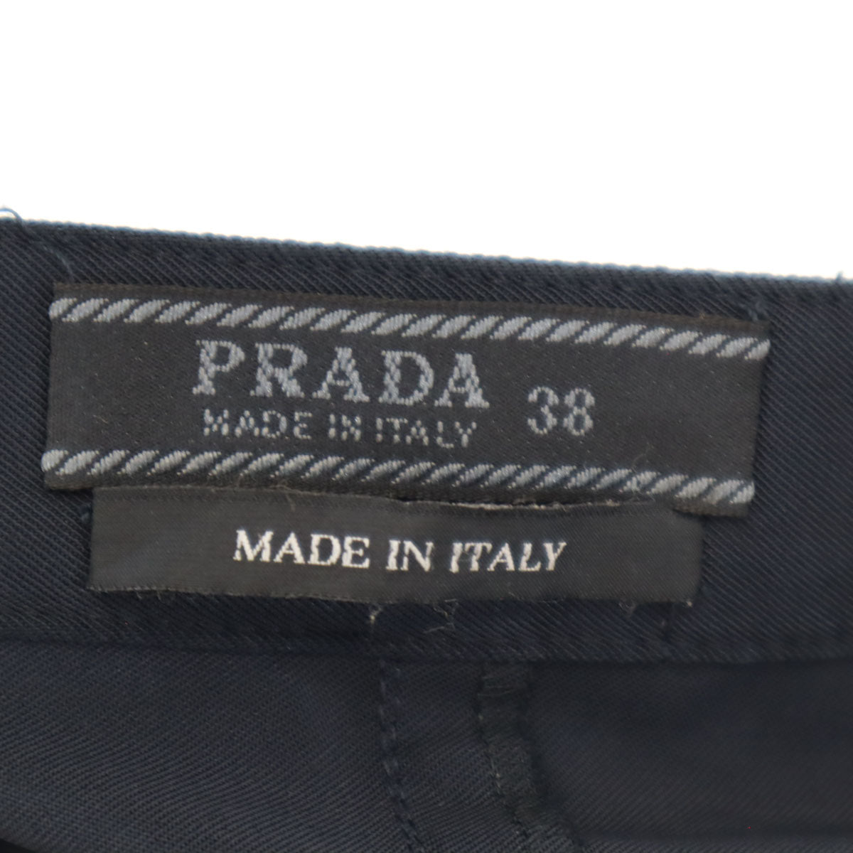 PRADA プラダ イタリア製 ミディ丈 タイトスカート 38 ブラック系 レディース