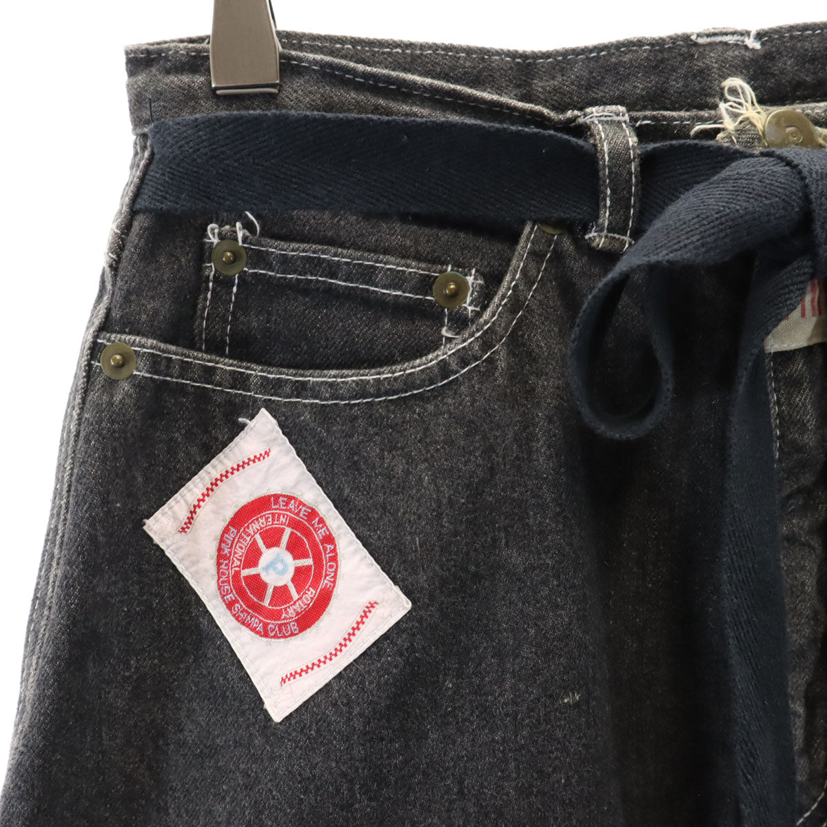 PINK HOUSE ピンクハウス ロング丈 デニムスカート ブラック レディース