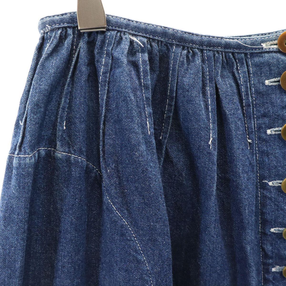 PINK HOUSE ピンクハウス ミモレ丈 デニムスカート ブルー系 レディース