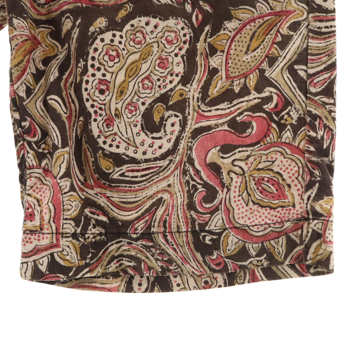 Engineered Garments エンジニアードガーメンツ USA製 総柄 ショートパンツ W30 ブラウン シンチバック メンズ