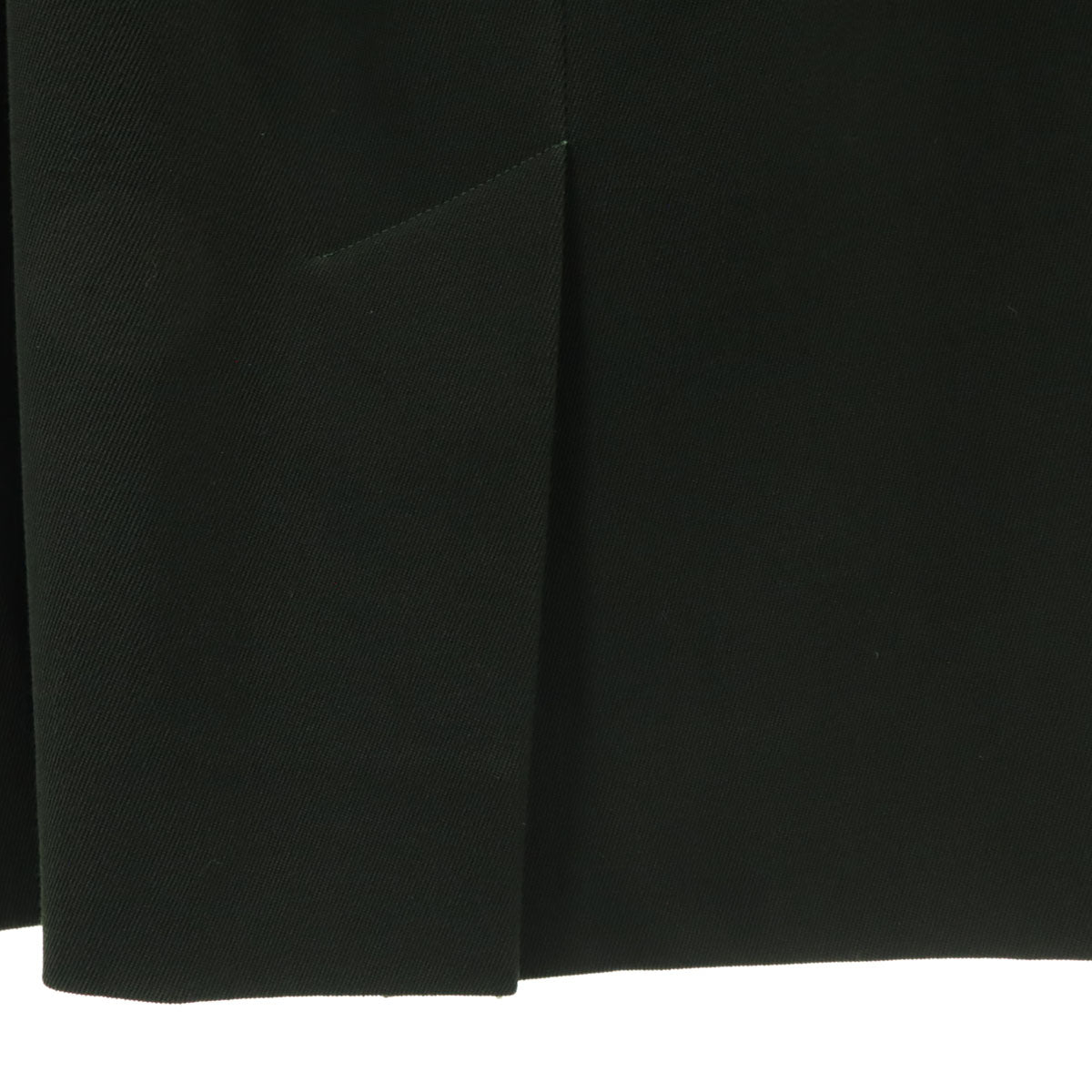 HERMES エルメス フランス製 ミディ丈 タイトスカート 36 深緑 レディース