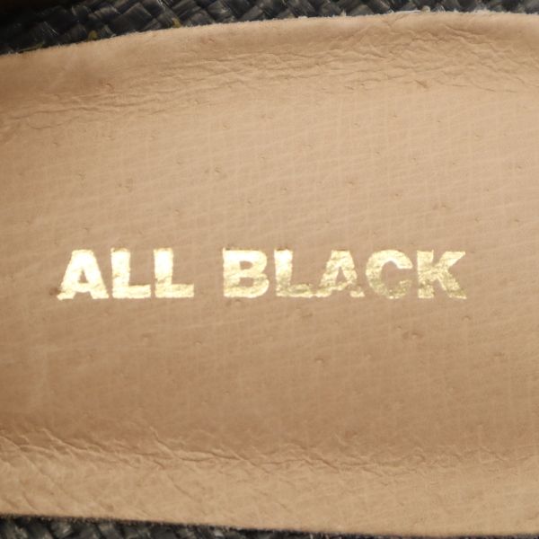 未使用 ROSE BUD ローズバッド ALL BLACK エスパドリーユ サンダル 38 ブラック レディース