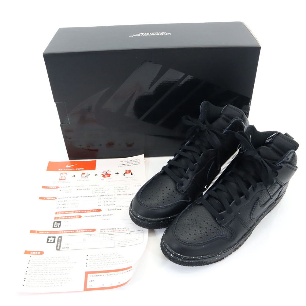 未使用 NIKE ナイキ アンダーカバー DQ4121001 スニーカー 27 黒 × NIKE DUNK HI メンズ