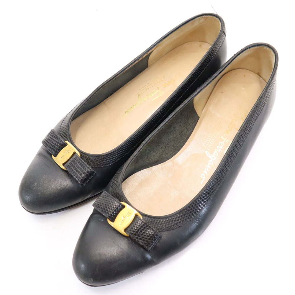 Salvatore Ferragamo サルヴァトーレフェラガモ イタリア製 パンプス Feb-51 ブラック レディース