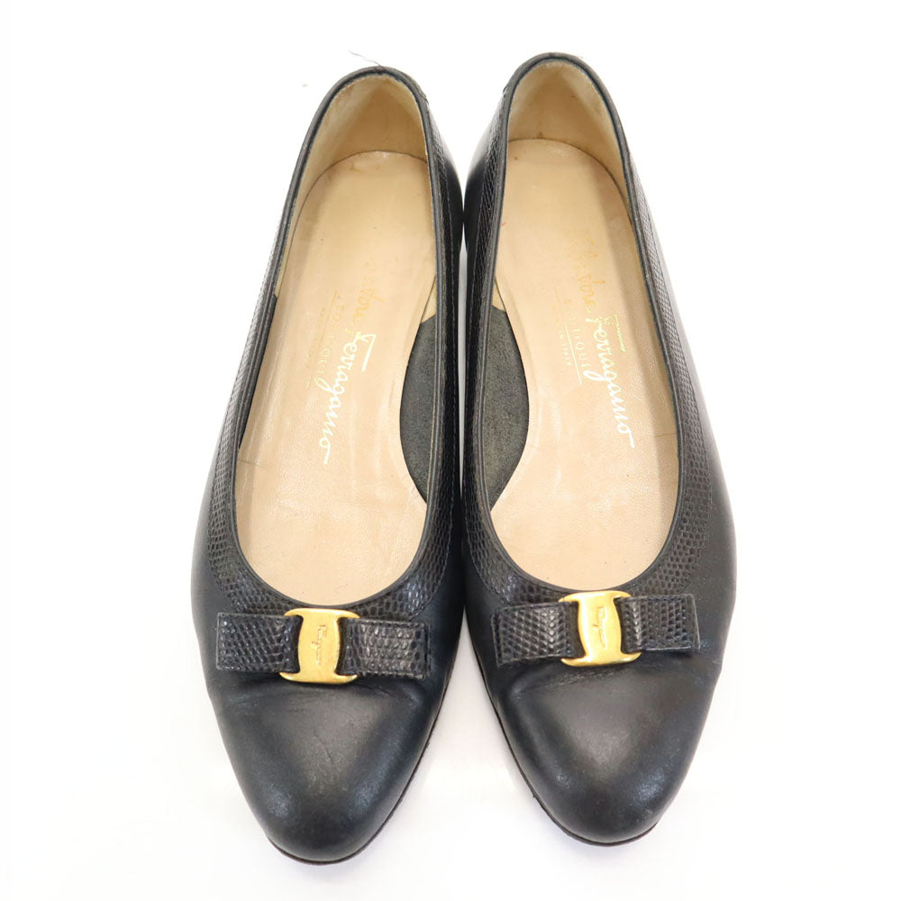 Salvatore Ferragamo サルヴァトーレフェラガモ イタリア製 パンプス Feb-51 ブラック レディース