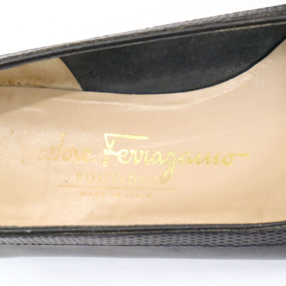 Salvatore Ferragamo サルヴァトーレフェラガモ イタリア製 パンプス Feb-51 ブラック レディース