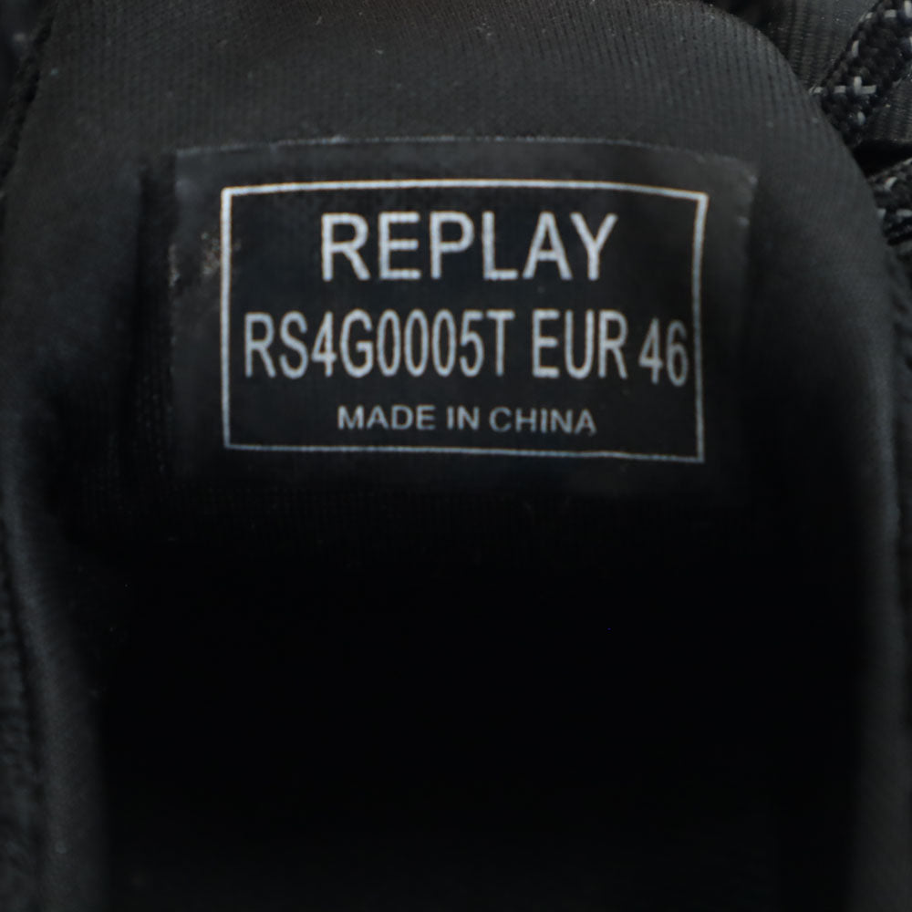 リプレイ ビブラムソール スニーカー 46 ブラック REPLAY メンズ