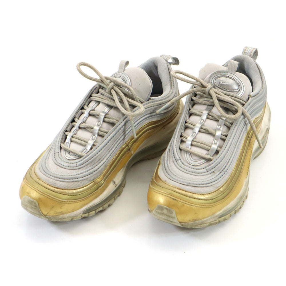 NIKE ナイキ エアマックス97 スニーカー 25 ゴールド×シルバー メンズ