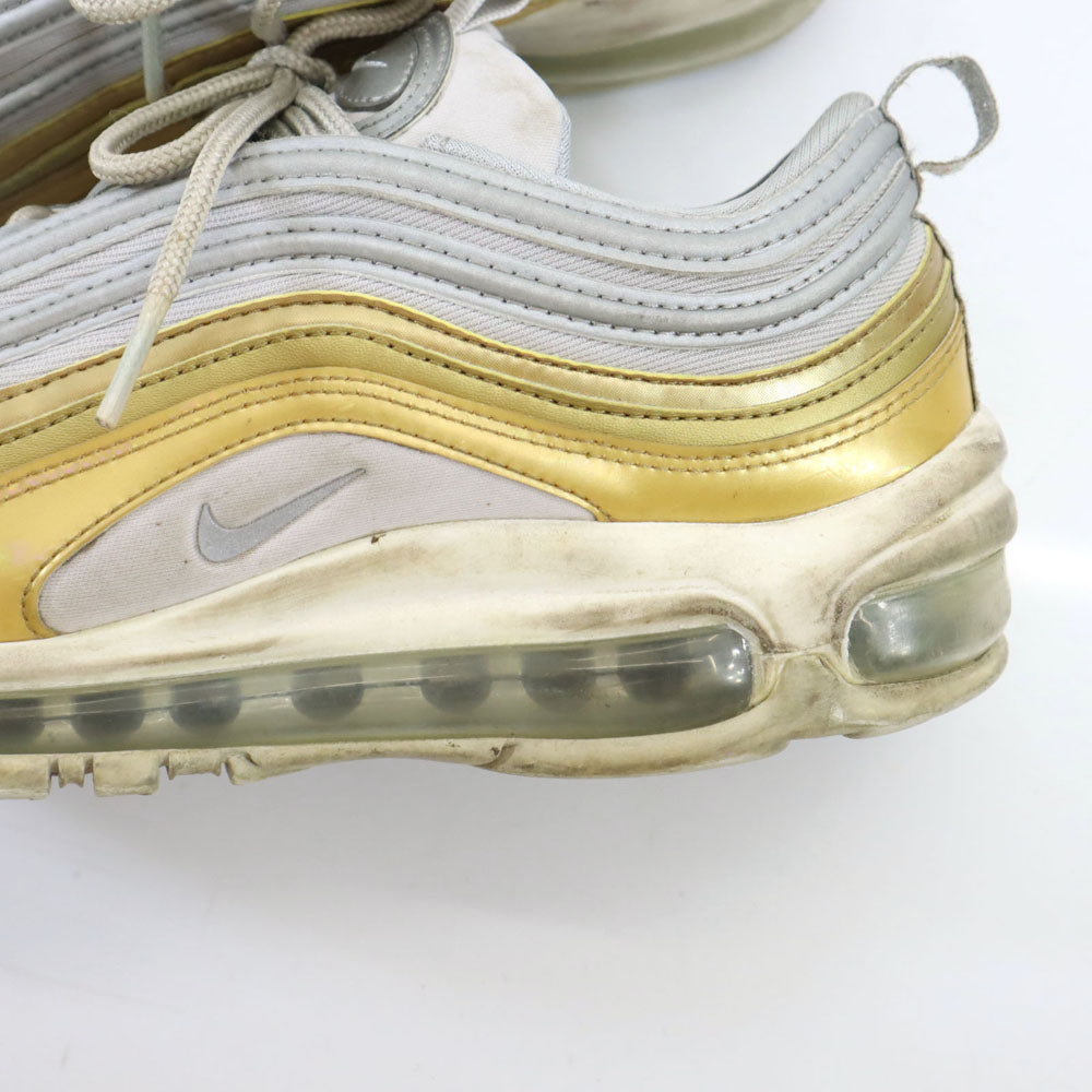 NIKE ナイキ エアマックス97 スニーカー 25 ゴールド×シルバー メンズ