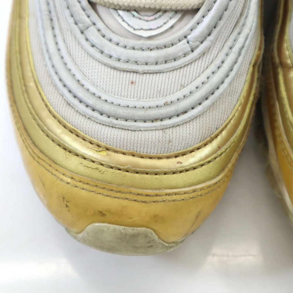 NIKE ナイキ エアマックス97 スニーカー 25 ゴールド×シルバー メンズ