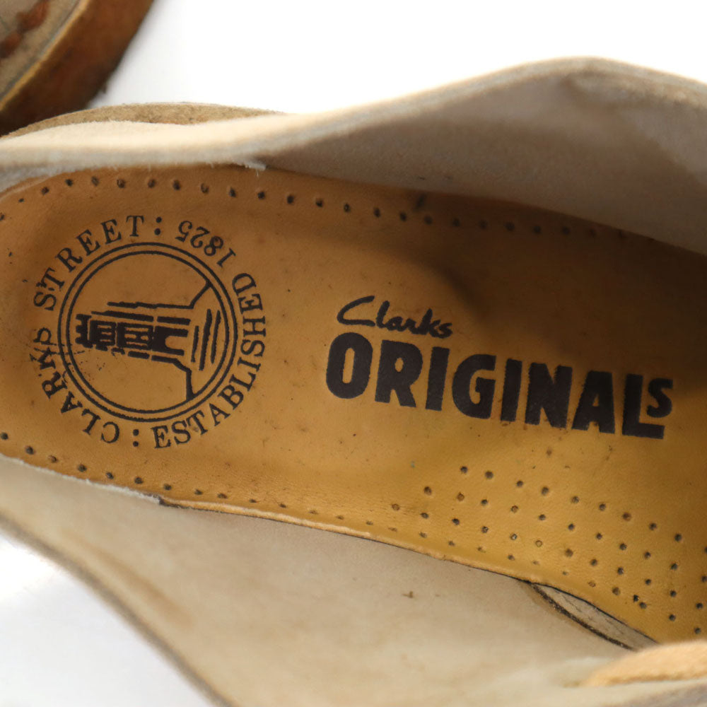 クラークス オリジナルス スエードレザー デザート チャッカブーツ GB 4 1/2 グレージュ クレープソール レディース