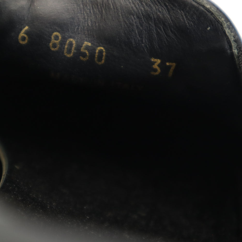 Sergio Rossi セルジオロッシ イタリア製 ホルスタイン ハラコレザー スリッポン 37 ブラック シューズ レディース