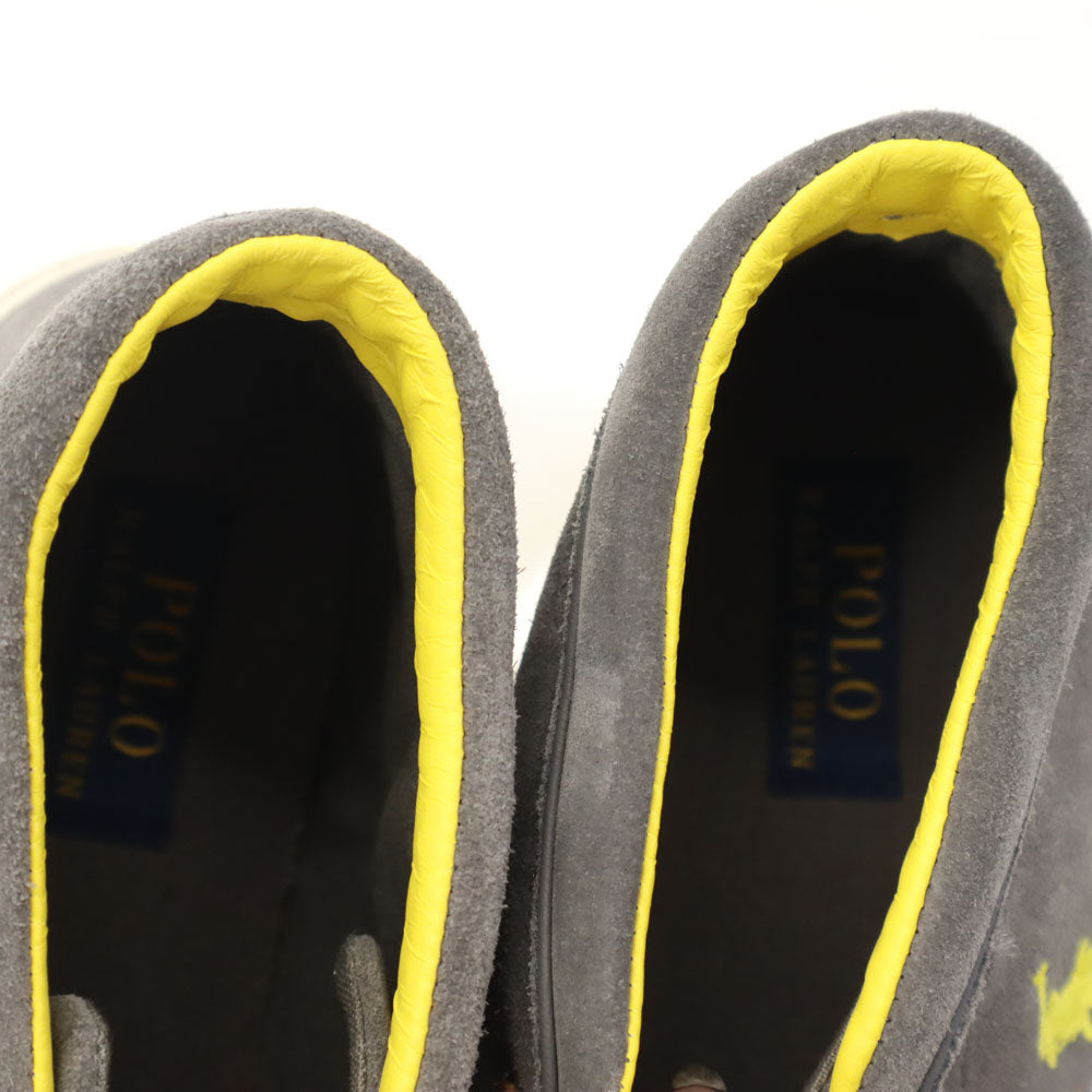 POLO RALPH LAUREN ポロラルフローレン スエードレザー スニーカー UK 7.5 グレー シューズ メンズ