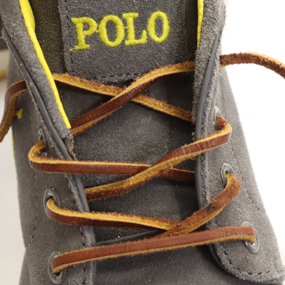 POLO RALPH LAUREN ポロラルフローレン スエードレザー スニーカー UK 7.5 グレー シューズ メンズ