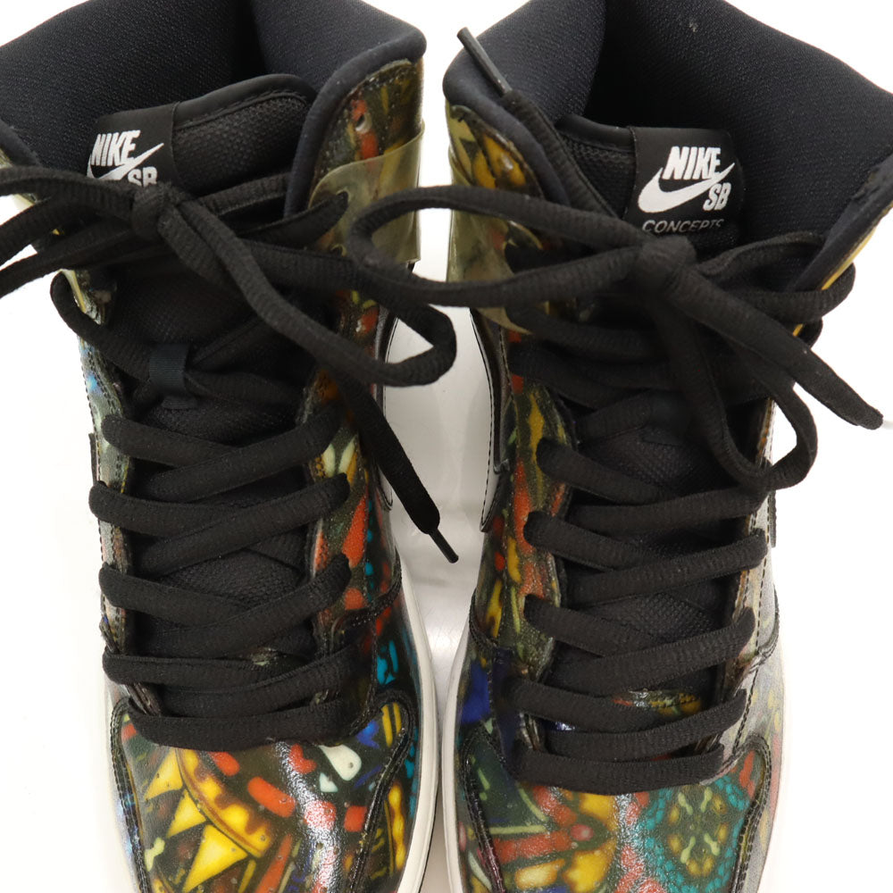 ナイキエスビー コンセプツ コラボ ステンドグラス スニーカー 29 NIKE SB x CONCEPTS 313171-606 DUNK HIGH PREMIUM 箱付き メンズ