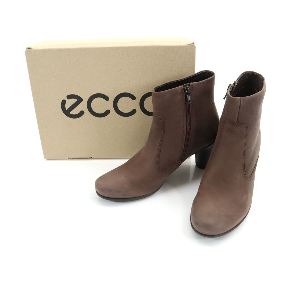 ECHO エコー レザー アンクル ブーツ 39 ブラウン 箱付き23356302072 ショート レディース