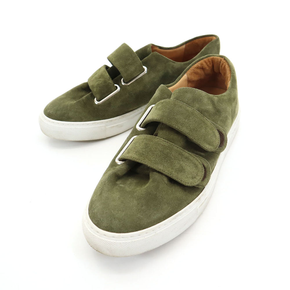 ソロヴィエール イタリア製 RUDY ベルクロ スエードレザー シューズ 40 カーキ ユニセックス スニーカー メンズ