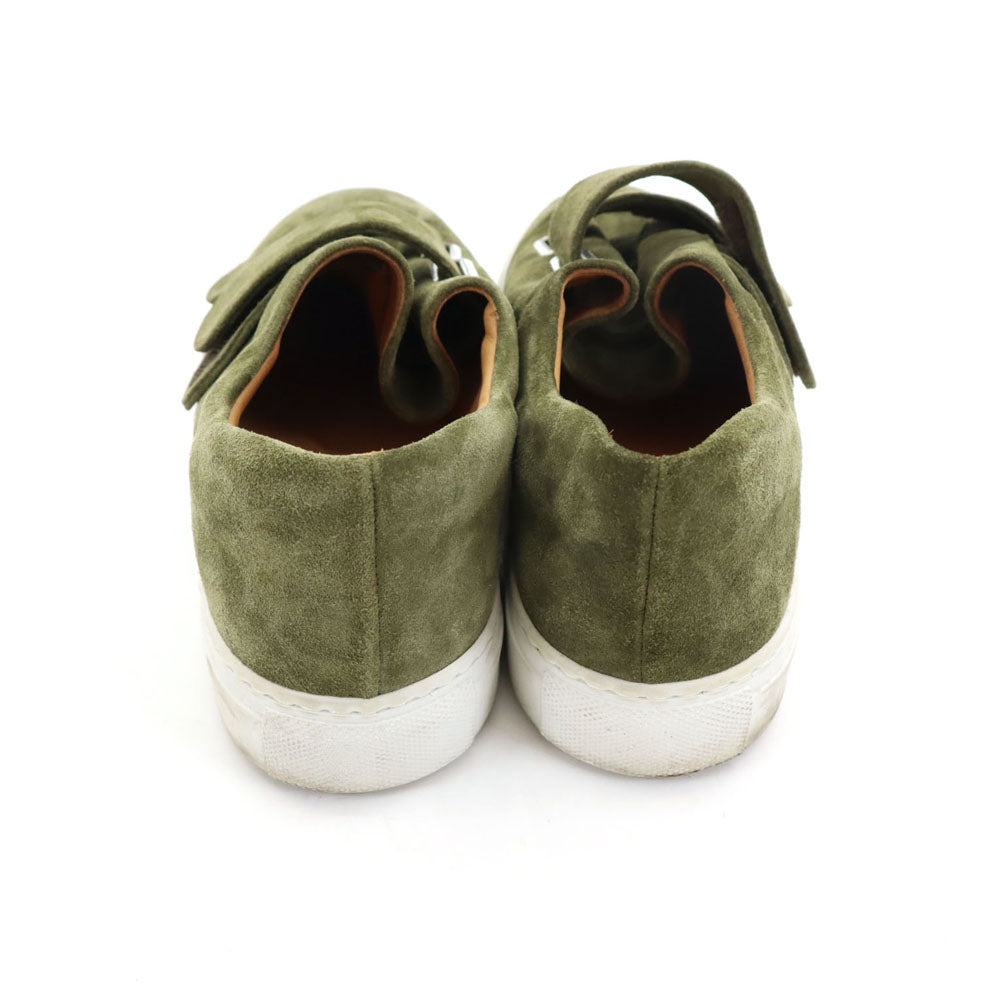 ソロヴィエール イタリア製 RUDY ベルクロ スエードレザー シューズ 40 カーキ ユニセックス スニーカー メンズ