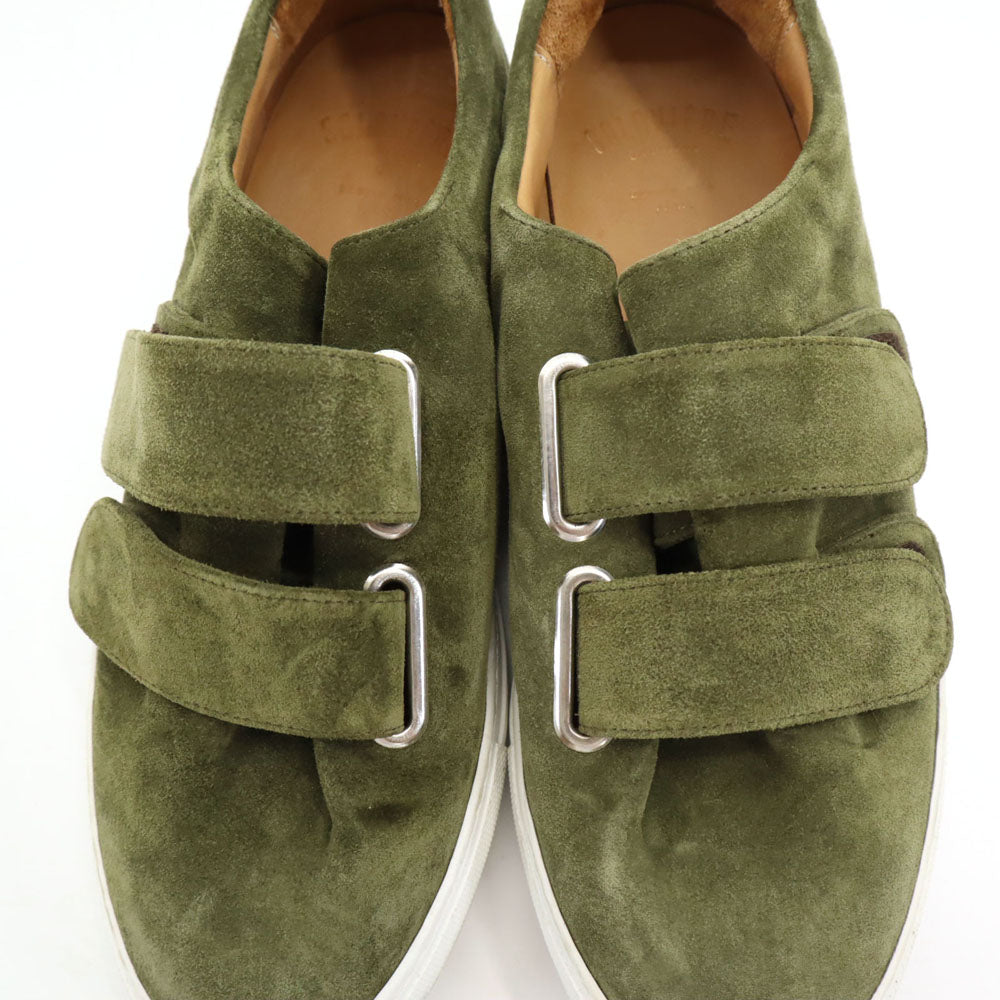 ソロヴィエール イタリア製 RUDY ベルクロ スエードレザー シューズ 40 カーキ ユニセックス スニーカー メンズ