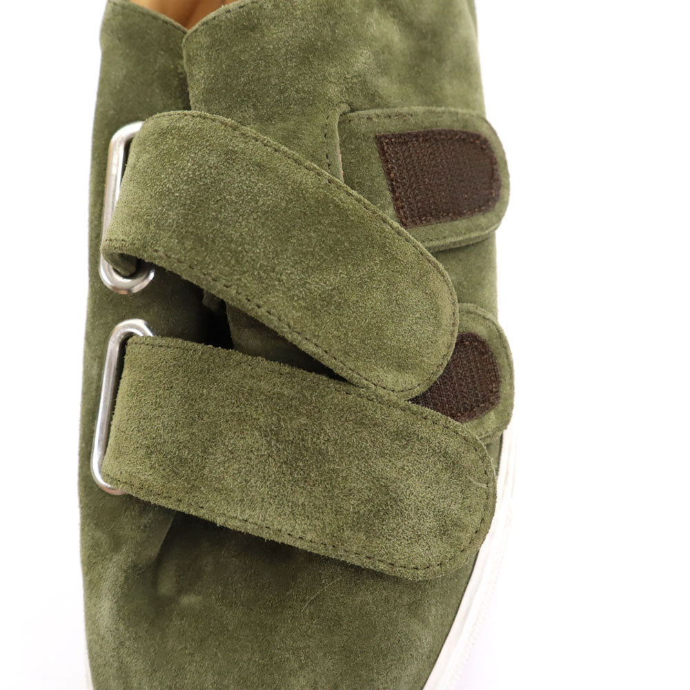 ソロヴィエール イタリア製 RUDY ベルクロ スエードレザー シューズ 40 カーキ ユニセックス スニーカー メンズ