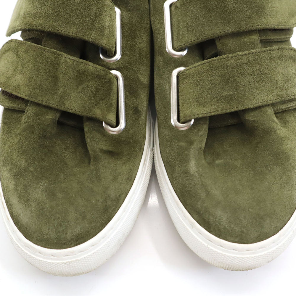 ソロヴィエール イタリア製 RUDY ベルクロ スエードレザー シューズ 40 カーキ ユニセックス スニーカー メンズ