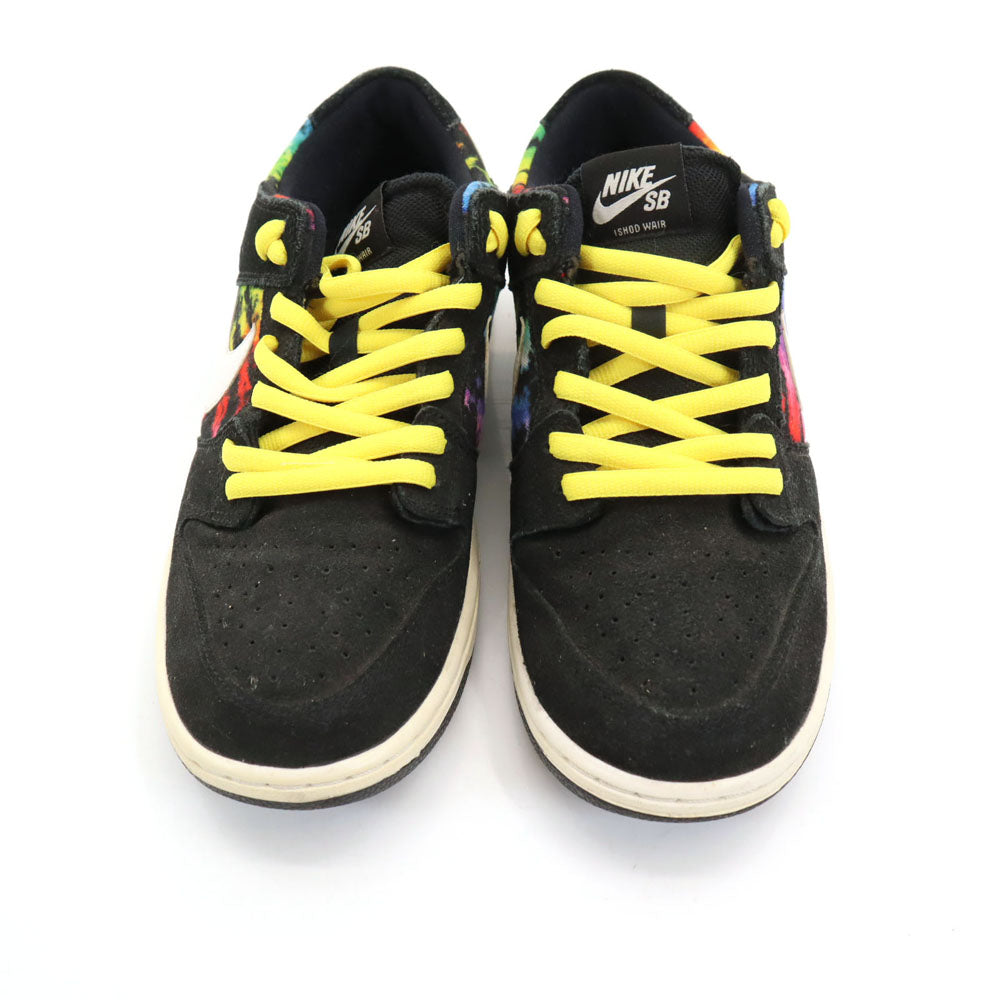 NIKE SB ナイキエスビー タイダイ柄 アイショッド・ウェア ダンク ロー スニーカー 28 ブラック 819674-019 シューレース付き メンズ