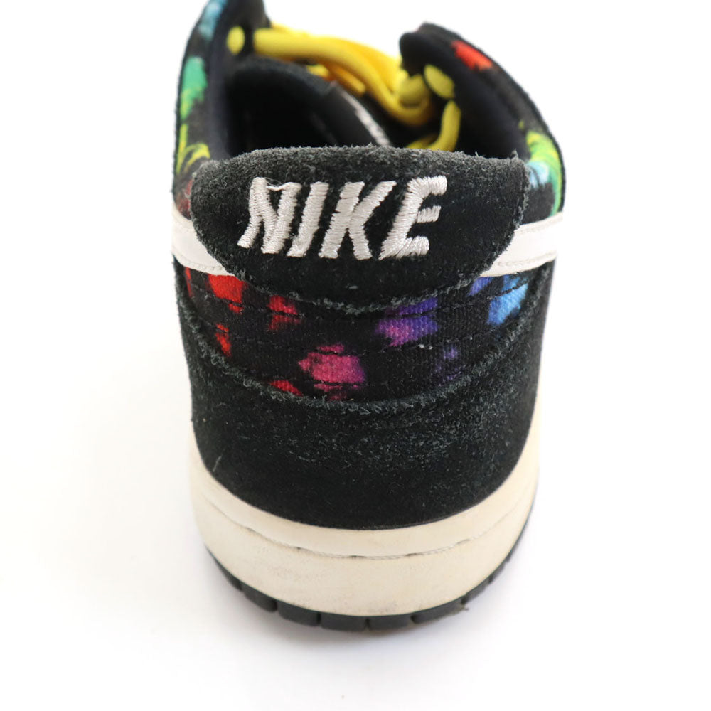 NIKE SB ナイキエスビー タイダイ柄 アイショッド・ウェア ダンク ロー スニーカー 28 ブラック 819674-019 シューレース付き メンズ