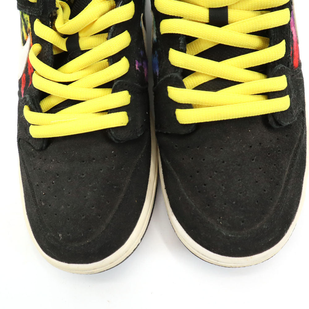 NIKE SB ナイキエスビー タイダイ柄 アイショッド・ウェア ダンク ロー スニーカー 28 ブラック 819674-019 シューレース付き メンズ