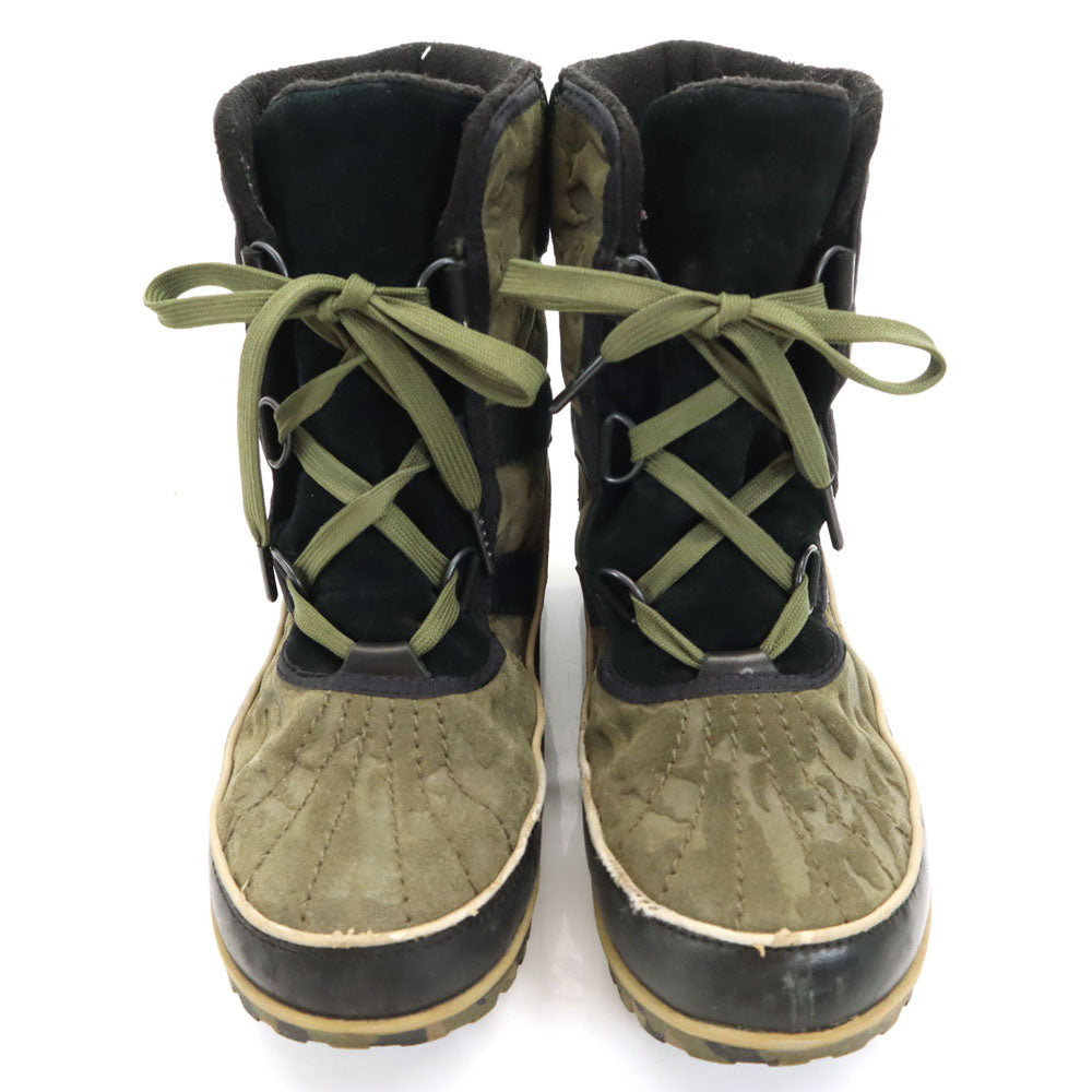 SOREL ソレル 迷彩柄 ブーツ 26 カーキ系 箱付き レディース