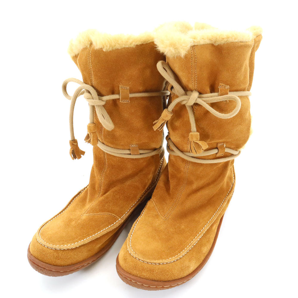 CAMPER カンペール スウェード ムートン ブーツ 38 キャメル レディース