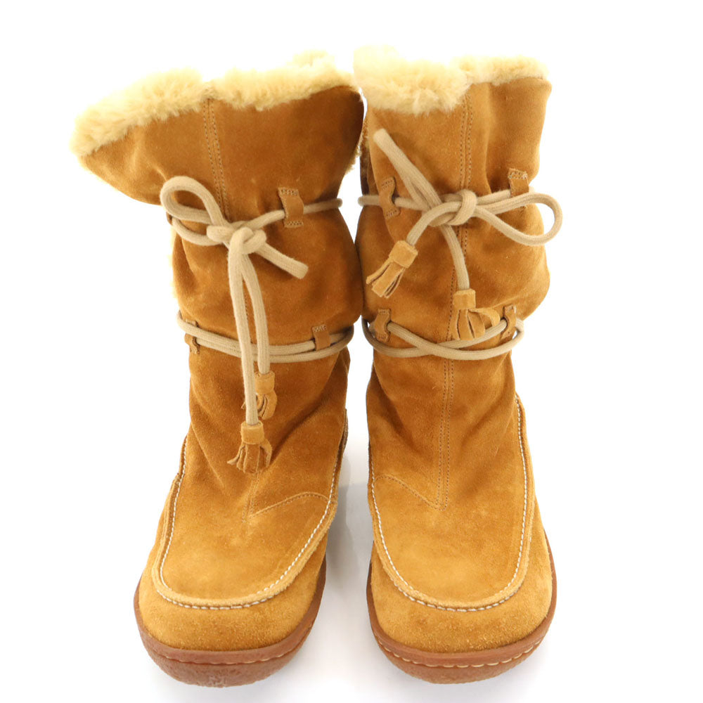 CAMPER カンペール スウェード ムートン ブーツ 38 キャメル レディース