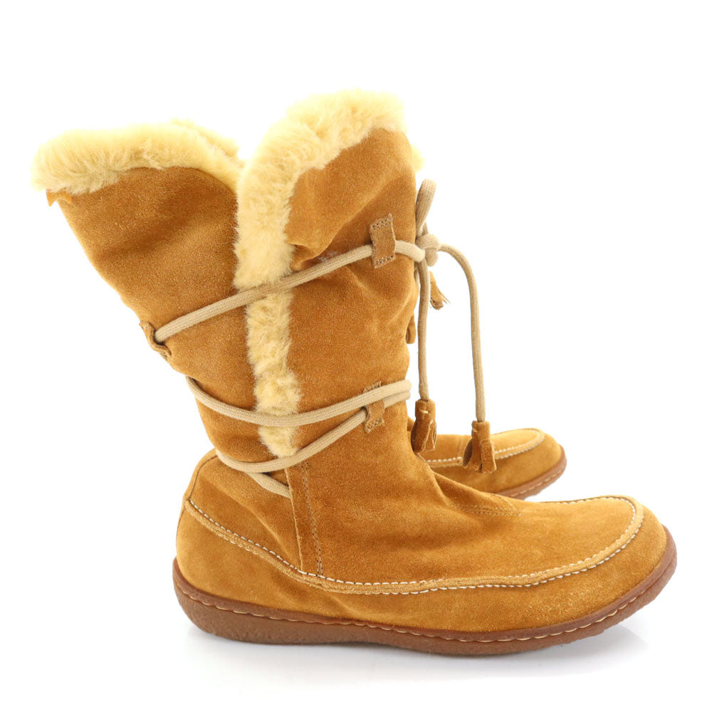 CAMPER カンペール スウェード ムートン ブーツ 38 キャメル レディース