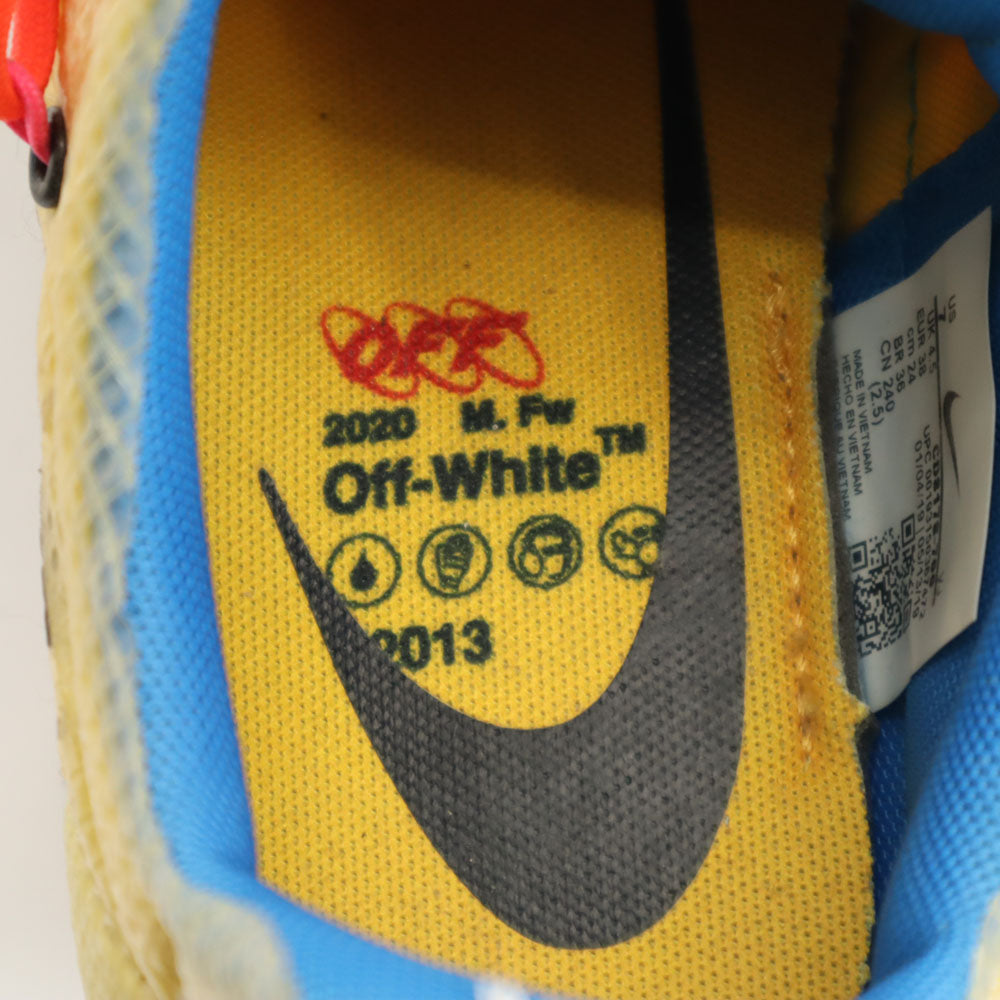 NIKE ナイキ 19AW OFF-WHITE オフホワイト コラボ ヴェイパーストリート スニーカー 24 イエロー CD8178-700 レディース