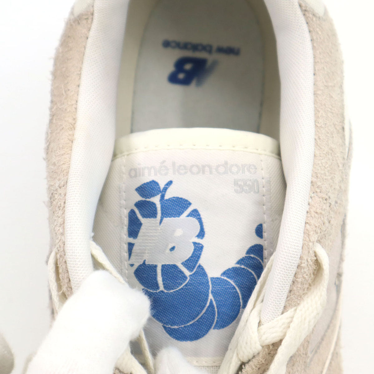 NEW BALANCE ニューバランス x AIME LEON DORE BB550AC1 エイメレオンドレ コラボ スニーカー 30 ベージュ シューレース付き メンズ