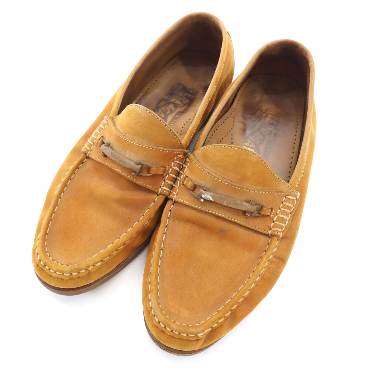 Salvatore Ferragamo サルヴァトーレフェラガモ イタリア製 スエードレザー ローファー 8 1/2 ブラウン メンズ