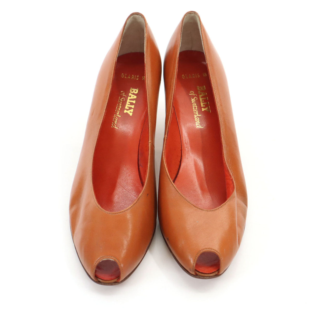 BALLY バリー オープントゥ パンプス 31/2 キャメル レディース