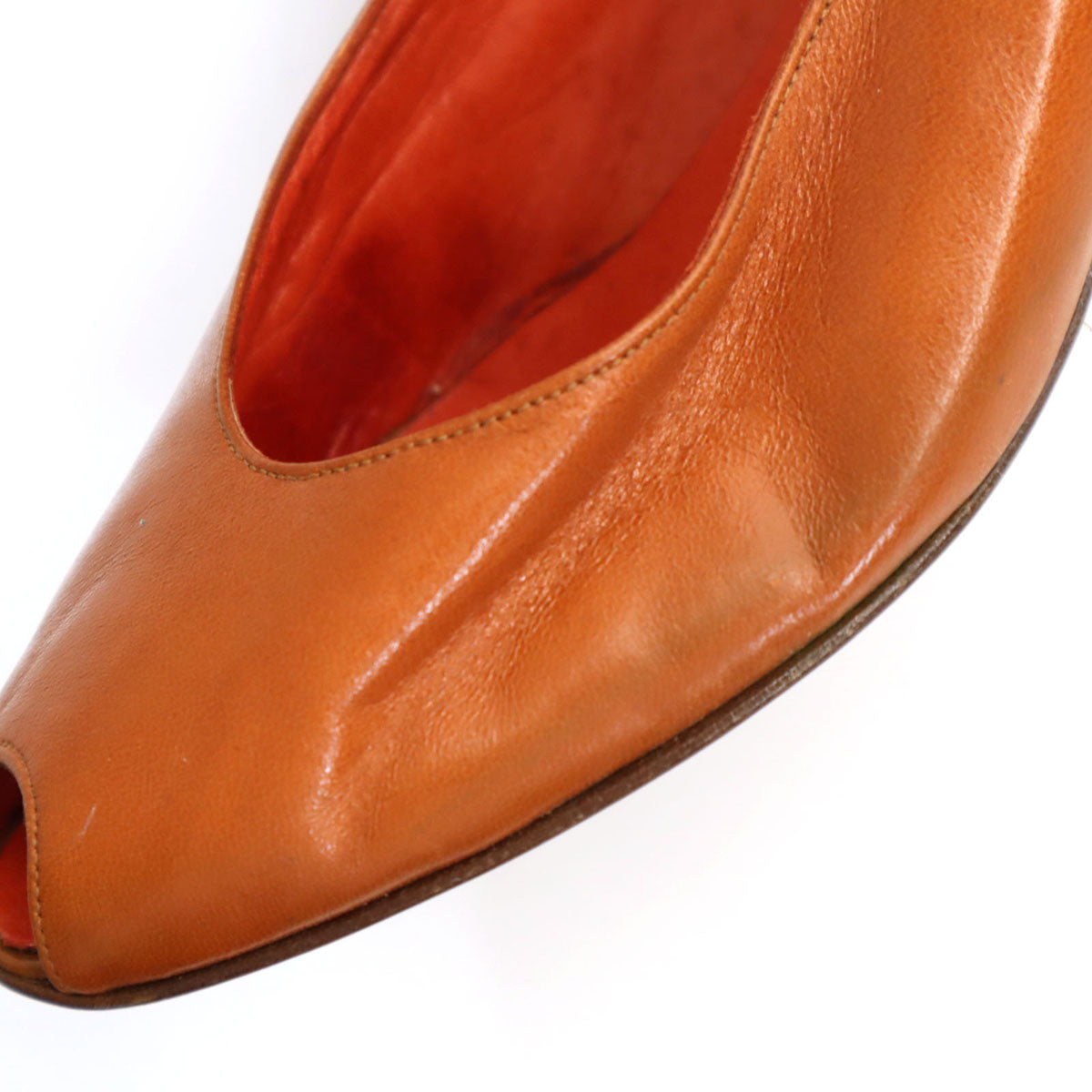 BALLY バリー オープントゥ パンプス 31/2 キャメル レディース