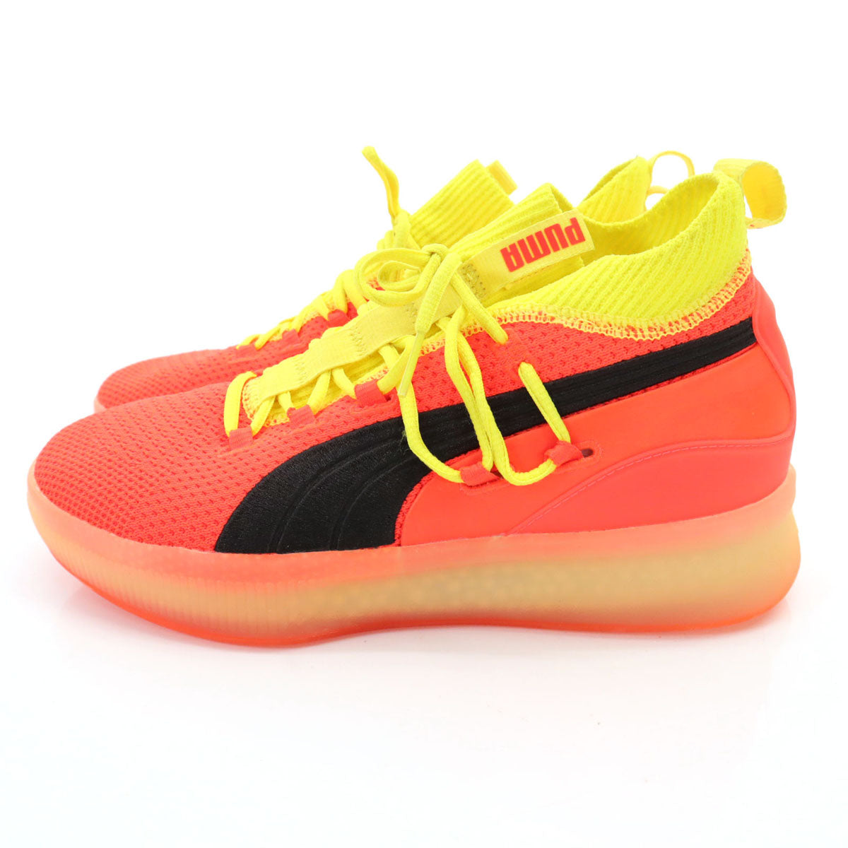 PUMA プーマ クライドコート ハイカット スニーカー US 8 オレンジ系 CLYDE COURT バスケットボール メンズ