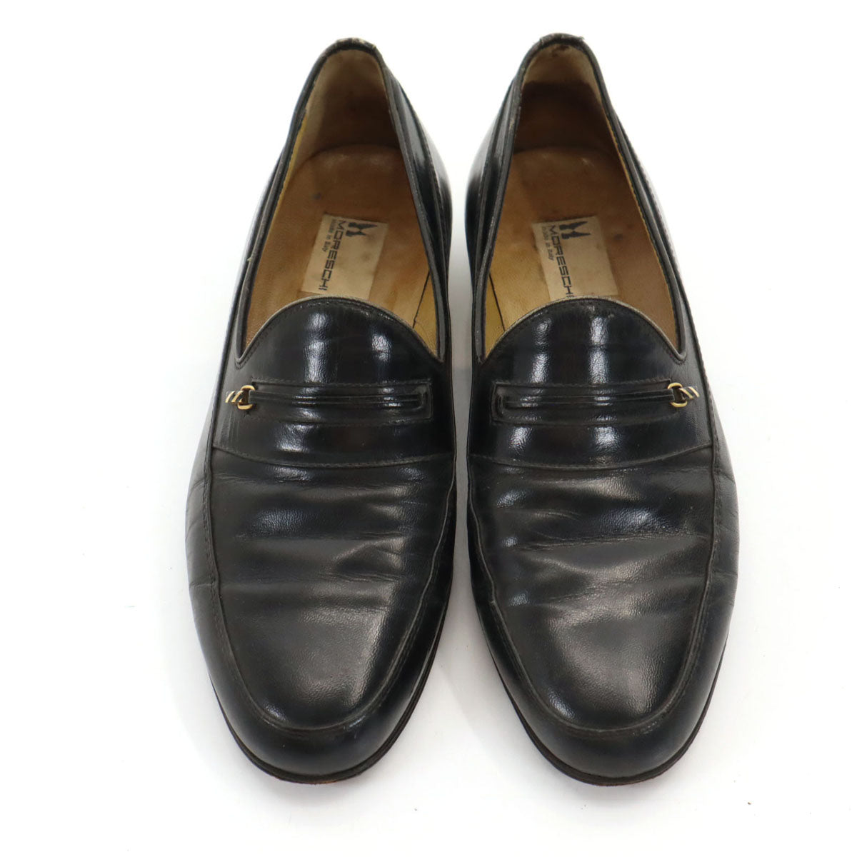 MORESCHI モレスキー イタリア製 ローファー 7 1/2 ブラック メンズ