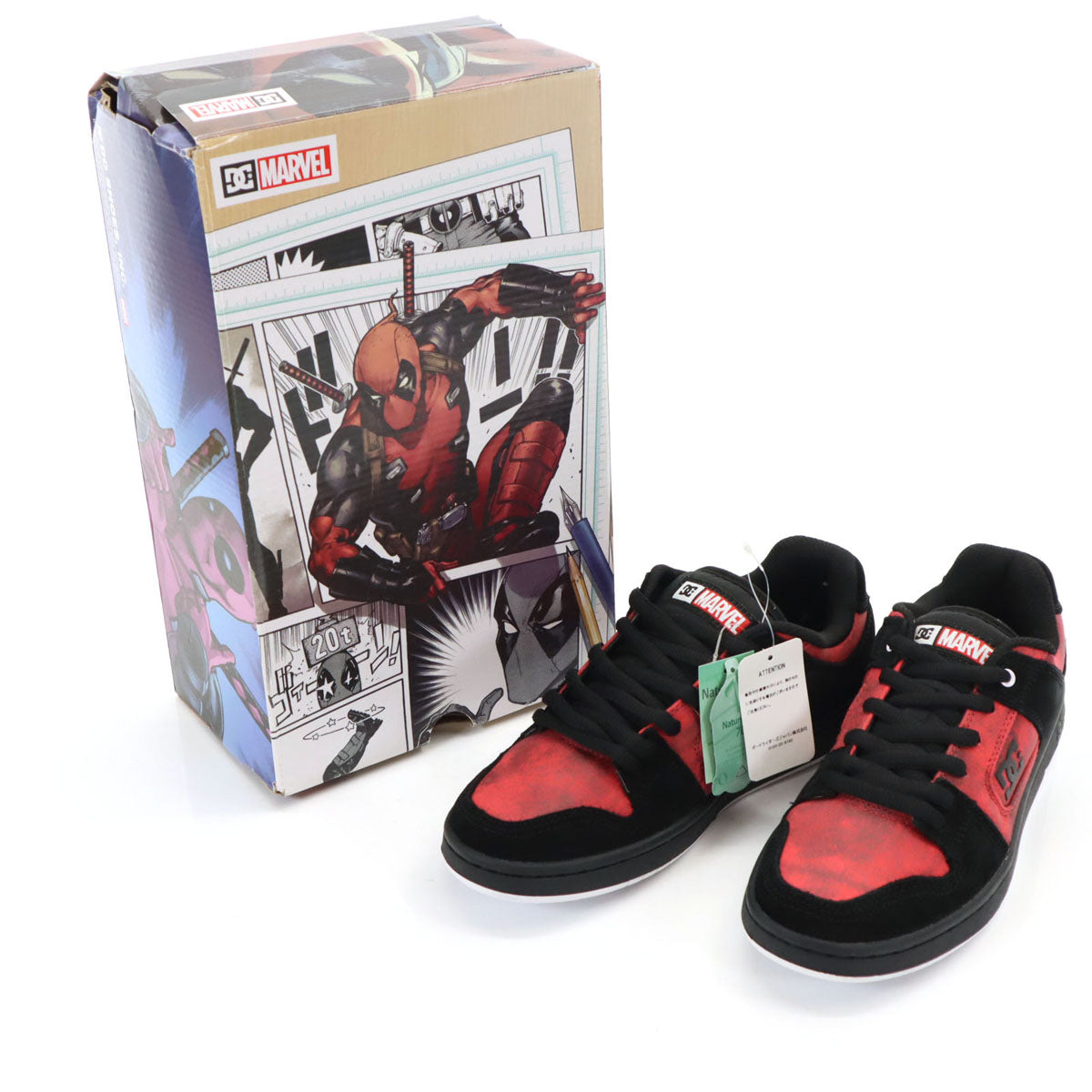 未使用 DC SHOES ディーシーシューズ スニーカー UK4.5 レッド MARVEL