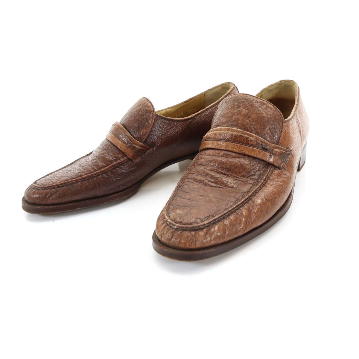 MORESCHI モレスキー イタリア製 ローファー 7 1/2 ブラウン 靴 シューズ メンズ