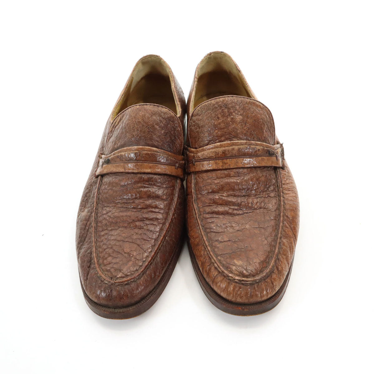 MORESCHI モレスキー イタリア製 ローファー 7 1/2 ブラウン 靴 シューズ メンズ