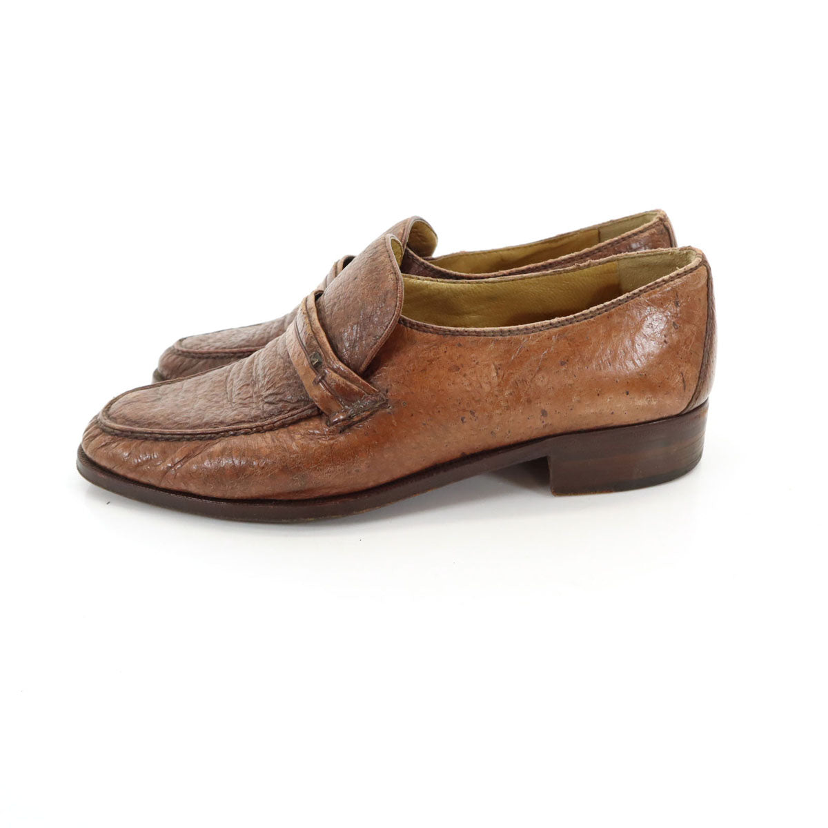 MORESCHI モレスキー イタリア製 ローファー 7 1/2 ブラウン 靴 シューズ メンズ