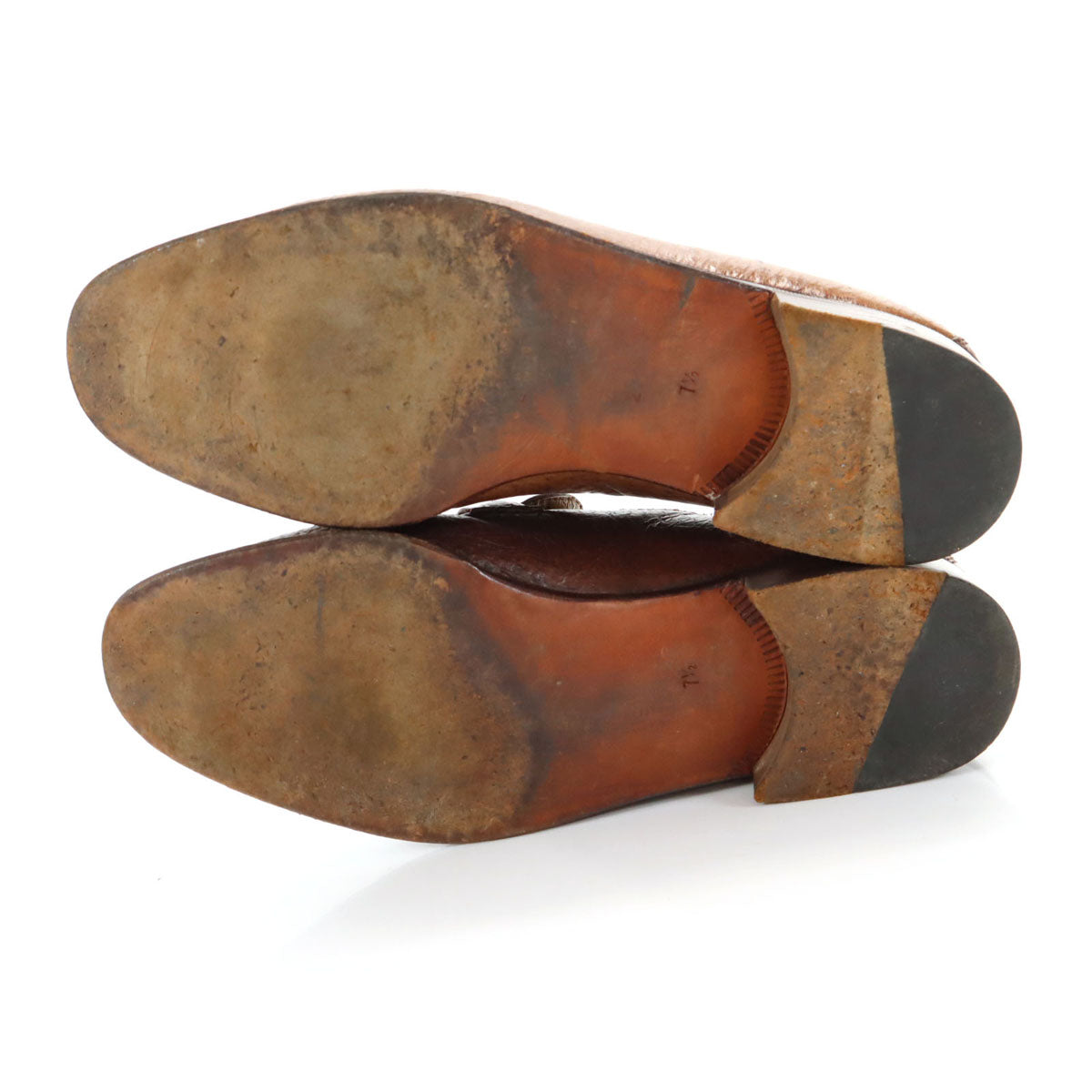 MORESCHI モレスキー イタリア製 ローファー 7 1/2 ブラウン 靴 シューズ メンズ