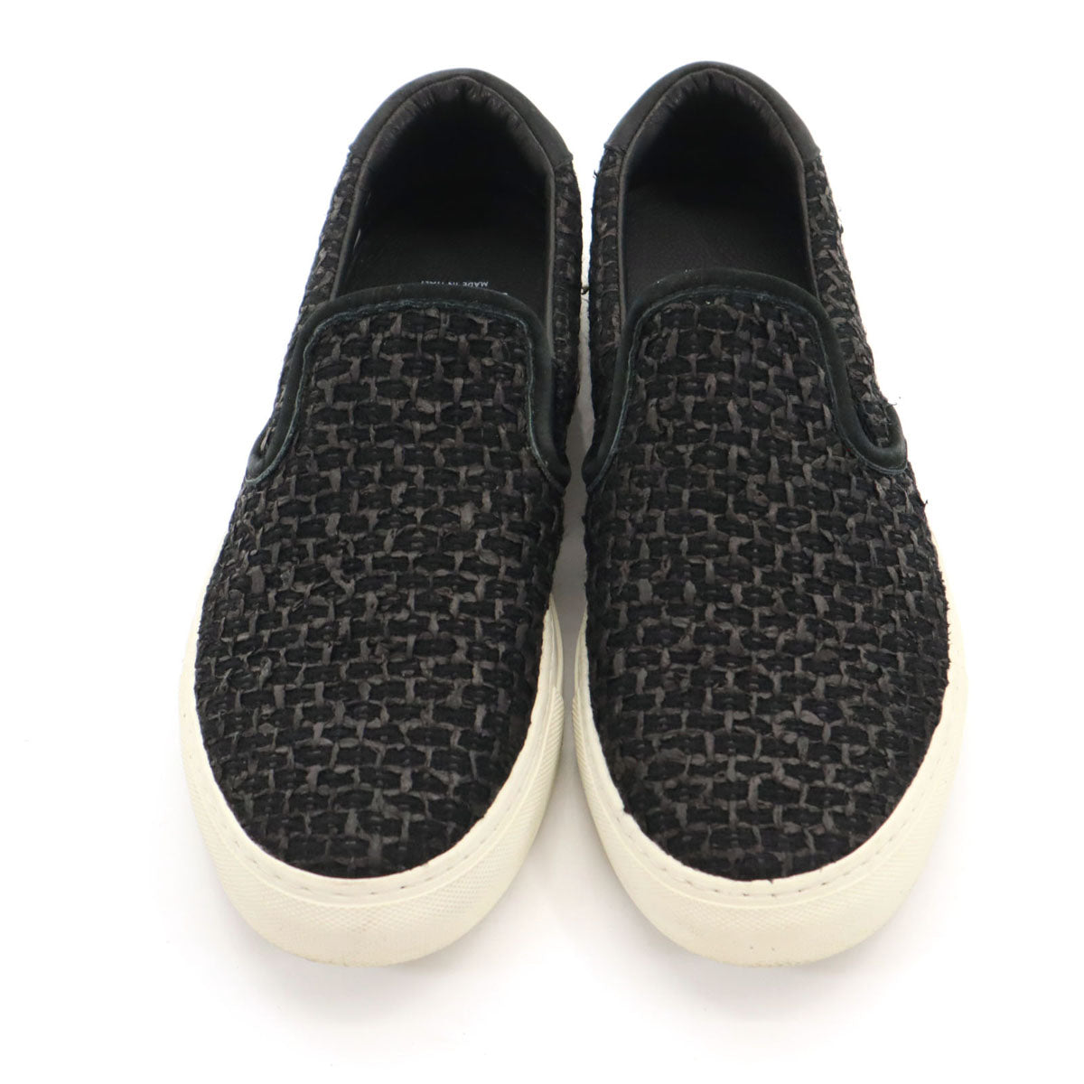 DIEMME ディエッメ イタリア製 ツイード スリッポン 45 黒 メンズ