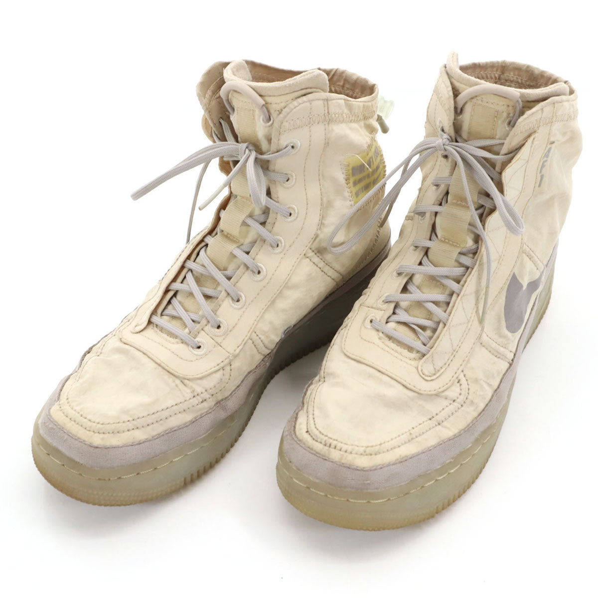 NIKE ナイキ エアフォース1 ハイ シェル シューズ 24.5 グレージュ系 BQ6096-002 スニーカー レディース