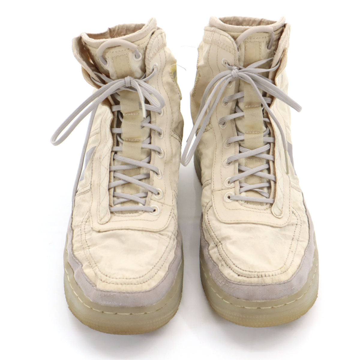 NIKE ナイキ エアフォース1 ハイ シェル シューズ 24.5 グレージュ系 BQ6096-002 スニーカー レディース