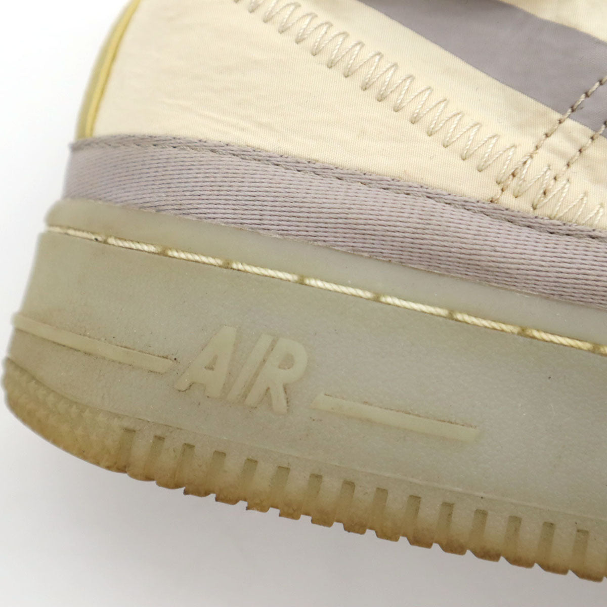 NIKE ナイキ エアフォース1 ハイ シェル シューズ 24.5 グレージュ系 BQ6096-002 スニーカー レディース